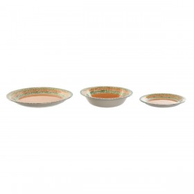 Servizio di Piatti Home ESPRIT Arancio Gres 27 x 27 x 2 cm 18 Pezzi