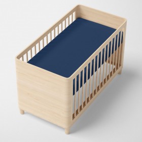 Lenzuolo con angoli HappyFriday BASIC KIDS Blu Marino 70 x 140 x 14 cm