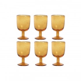 Set di Bicchieri Home ESPRIT Ambra Cristallo 300 ml 8 x 8 x 14 cm (6 Unità)