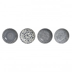 Set di piatti Home ESPRIT Azzurro Bianco Porcellana 20 x 20 x 4 cm