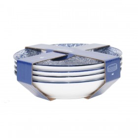 Set di piatti Home ESPRIT Azzurro Bianco Porcellana 20 x 20 x 4 cm