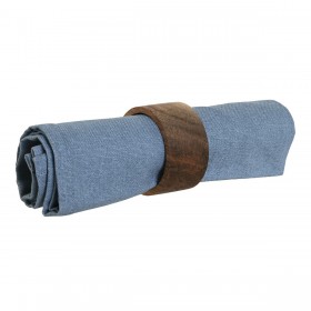 Portatovagliolo Home ESPRIT Naturale Acacia 5,5 x 5,5 x 3 cm 4 Pezzi