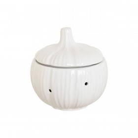 Barattolo Home ESPRIT Bianco Silicone Gres Aglio ajos