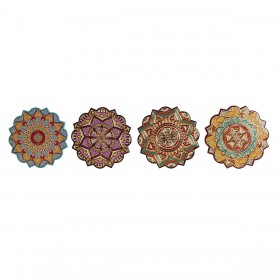 Sottopentola Home ESPRIT Sughero Dolomite 20 x 20 x 1 cm (4 Unità)
