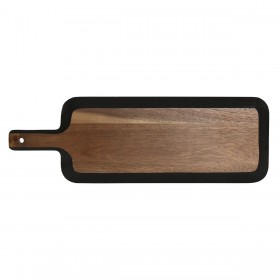 Tagliere Home ESPRIT Nero Naturale Acacia Lavagna 51 x 17 x 1,8 cm