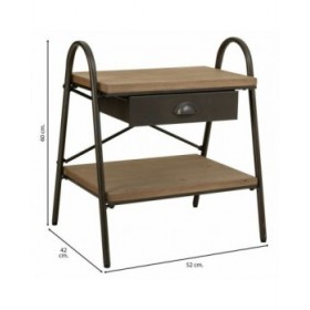 Comodino Alexandra House Living Marrone 42 x 60 x 52 cm