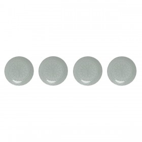 Set di piatti Home ESPRIT Verde Gres Mandala Arabo 27 x 27 x 2,5 cm