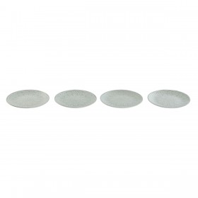 Set di piatti Home ESPRIT Verde Gres Mandala Arabo 19,8 x 19,8 x 2 cm