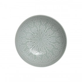 Set di piatti Home ESPRIT Verde Gres Mandala Arabo 18,2 x 18,2 x 5,7 cm