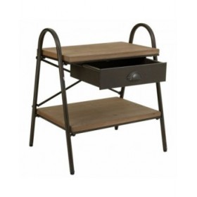 Comodino Alexandra House Living Marrone 42 x 60 x 52 cm