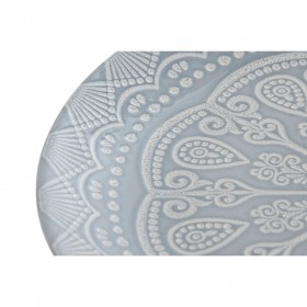 Set di piatti Home ESPRIT Azzurro Gres Mandala Arabo 27 x 27 x 2,8 cm