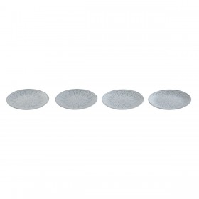Set di piatti Home ESPRIT Azzurro Gres Mandala Arabo 19,5 x 19,5 x 2 cm
