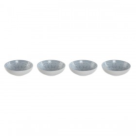 Set di piatti Home ESPRIT Azzurro Gres Mandala Arabo 18,2 x 18,2 x 5,5 cm