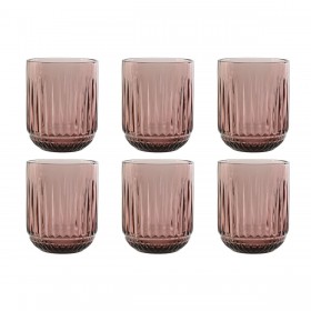 Set di Bicchieri Home ESPRIT Rosa Cristallo (6 Unità)