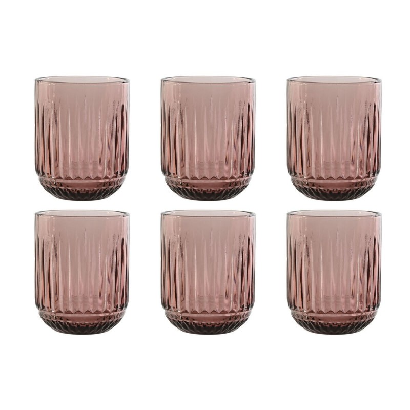 Set di Bicchieri Home ESPRIT Rosa Cristallo (6 Unità)