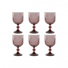 Set di Bicchieri Home ESPRIT Rosa Cristallo 380 ml (6 Unità)