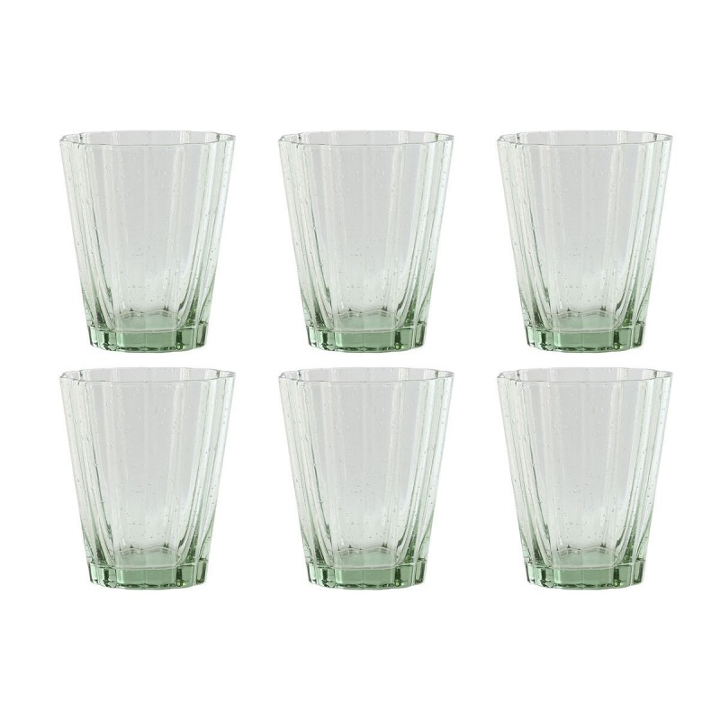Set di Bicchieri Home ESPRIT Verde Cristallo 280 ml (6 Unità)