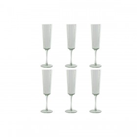 Set di Bicchieri Home ESPRIT Verde Cristallo 6 x 6 x 23,7 cm (6 Unità)