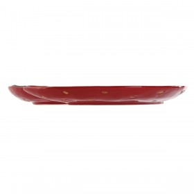 Piatto Home ESPRIT Rosso Gres 32 x 31 x 3,5 cm