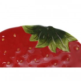 Piatto Home ESPRIT Rosso Gres Moderno 23,5 x 18 x 4,5 cm