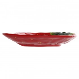 Piatto Home ESPRIT Rosso Gres Moderno 23,5 x 18 x 4,5 cm