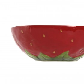 Ciotola Home ESPRIT Rosso Gres Moderno 19,3 x 19,3 x 7 cm
