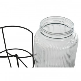 Dispenser di Acqua Home ESPRIT Nero Metallo Silicone Cristallo ABS 5 L 19,6 x 23,5 x 40,5 cm