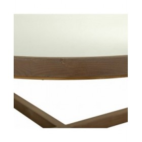 Tavolino da Caffè Alexandra House Living Marrone Ferro Legno di abete Vetro temperato 100 x 43 x 100 cm