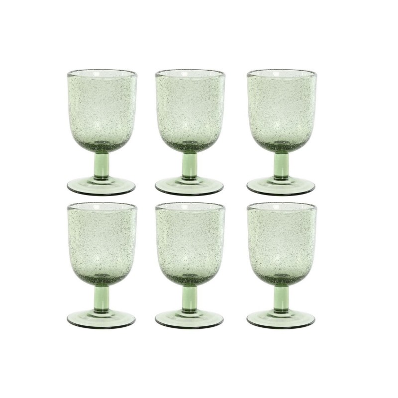 Set di Bicchieri Home ESPRIT Verde Cristallo 300 ml 8 x 8 x 14 cm (6 Unità)