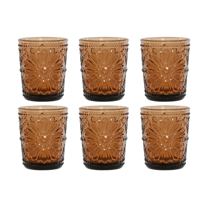 Set di Bicchieri Home ESPRIT Ambra Cristallo (6 Unità)