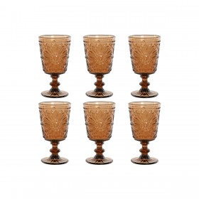 Set di Bicchieri Home ESPRIT Cristallo 8,5 x 8,5 x 16,3 cm (6 Unità)