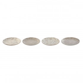 Set di piatti Home ESPRIT Marrone Beige Porcellana 19 x 19 x 2 cm