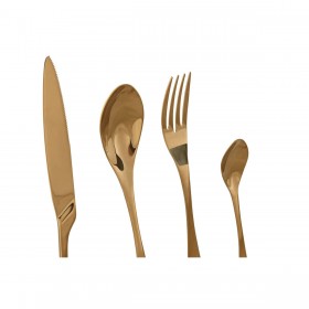 Posate Home ESPRIT Dorato Acciaio inossidabile 2 x 1,5 x 25,5 cm 16 Pezzi