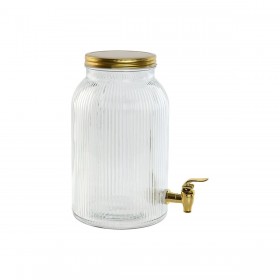 Dispenser di Acqua Home ESPRIT Dorato Metallo Cristallo 5,5 L 18 x 23,5 x 30 cm