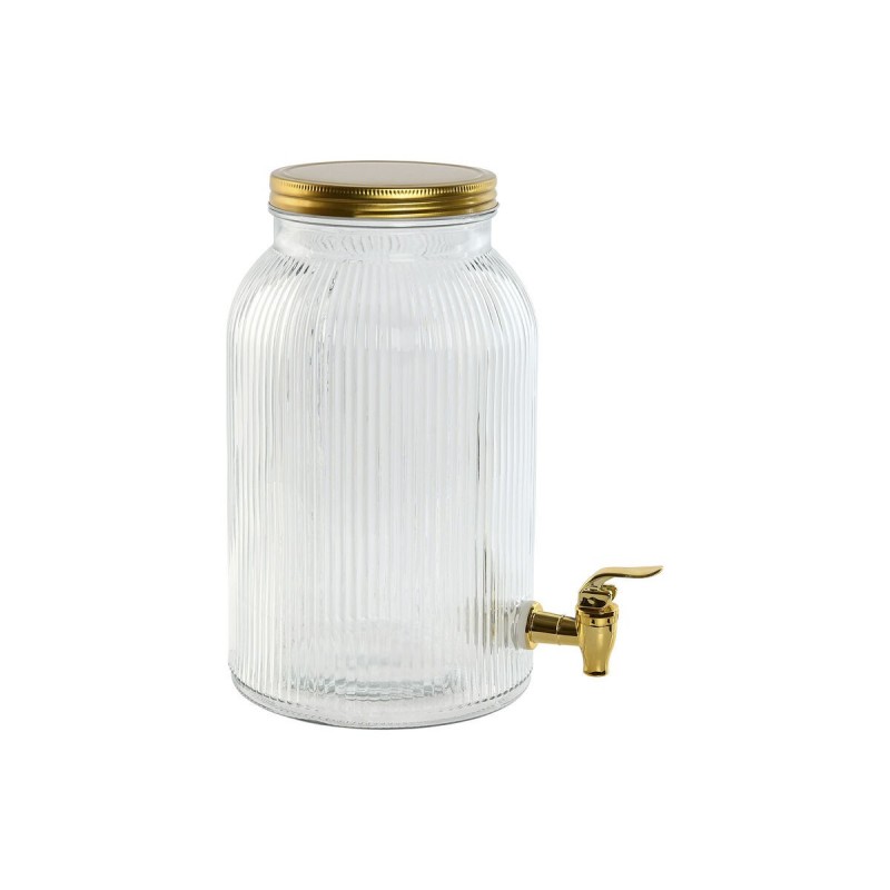 Dispenser di Acqua Home ESPRIT Dorato Metallo Cristallo 5,5 L 18 x 23,5 x 30 cm