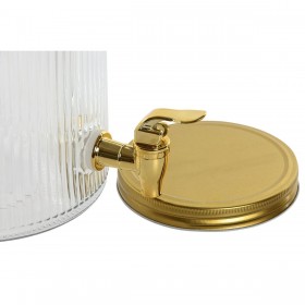 Dispenser di Acqua Home ESPRIT Dorato Metallo Cristallo 5,5 L 18 x 23,5 x 30 cm