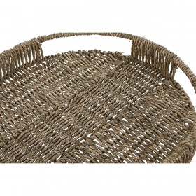 Set di Vassoi Home ESPRIT Naturale Tropicale 45 x 45 x 7 cm (3 Unità)