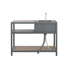 Mobile da cucina Home ESPRIT Grigio Naturale 127 x 100 x 90 cm 127 x 100 x 95 cm