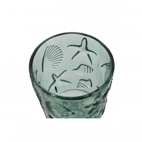 Set di Bicchieri Home ESPRIT Turchese Cristallo 345 ml (6 Unità)