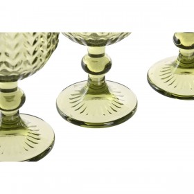 Set di Bicchieri Home ESPRIT Verde Cristallo 380 ml (6 Unità)