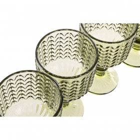 Set di Bicchieri Home ESPRIT Verde Cristallo 380 ml (6 Unità)