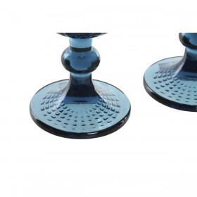 Set di Bicchieri Home ESPRIT Azzurro Cristallo 380 ml (6 Unità)
