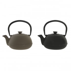 Teiera Home ESPRIT Nero Beige Acciaio inossidabile Ferro 300 ml (2 Unità)