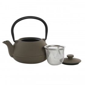 Teiera Home ESPRIT Nero Beige Acciaio inossidabile Ferro 300 ml (2 Unità)