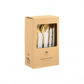 Posate Home ESPRIT Dorato Acciaio inossidabile 17 x 7 x 24 cm 20 Pezzi