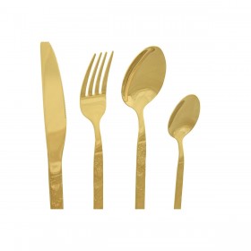 Posate Home ESPRIT Dorato Acciaio inossidabile 15 x 7 x 24 cm 16 Pezzi
