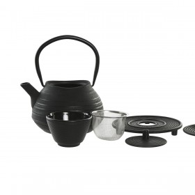 Teiera Home ESPRIT Nero Acciaio inossidabile Ferro 800 ml