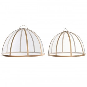 Copripiatti Home ESPRIT Bambù 35 x 35 x 22 cm
