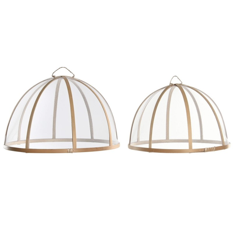 Copripiatti Home ESPRIT Bambù 35 x 35 x 22 cm