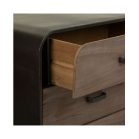 Cassettiera Alexandra House Living Marrone Legno Ferro Lamiera Legno di abete 40 x 78 x 120 cm